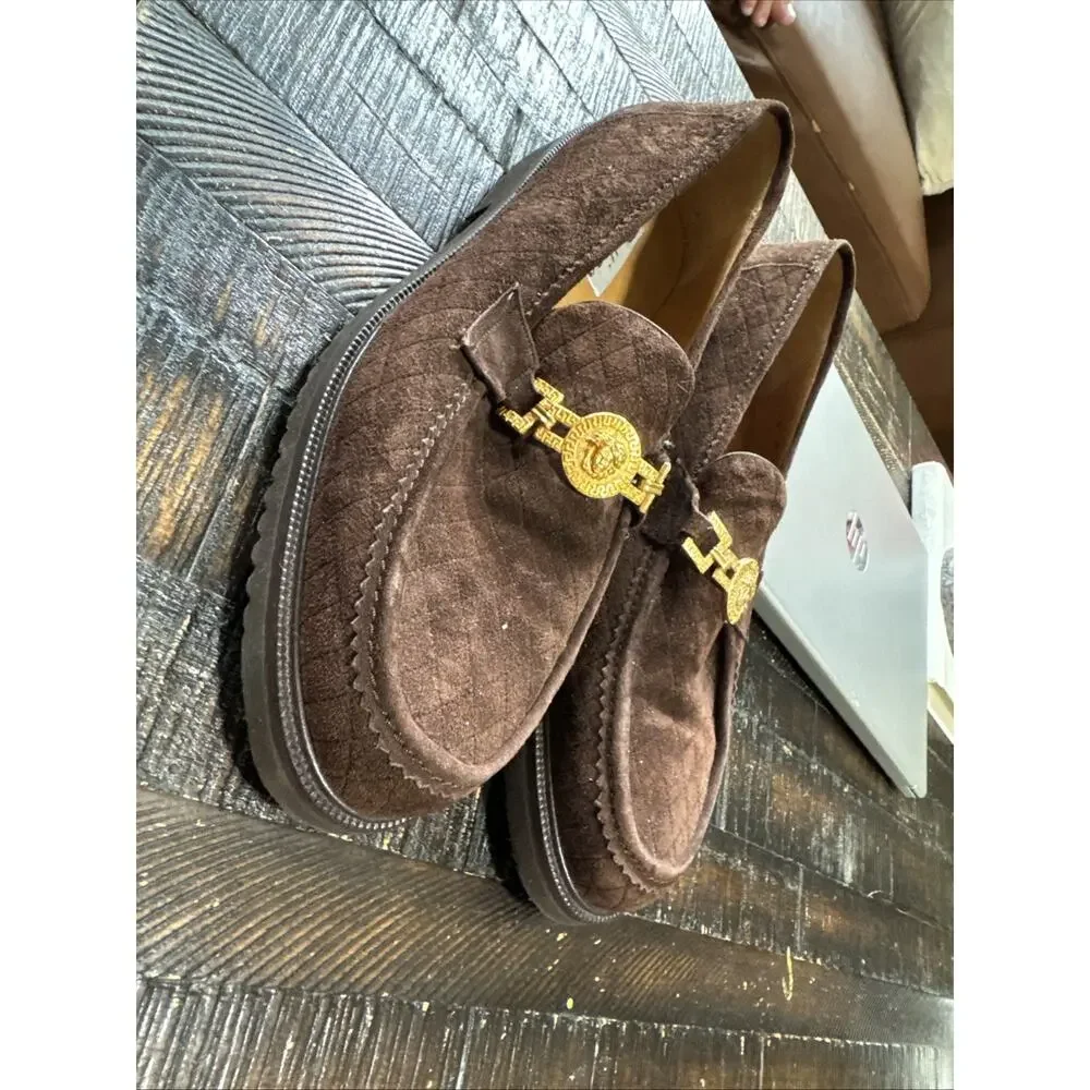 Vintage Bottino Men’s Suede Loafer 11.5 Spain Chunky Platform Chocolate Brown